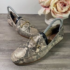 Sam Edelman LIOR Snakeskin Prinr Loafers Womens size 6.5 $120